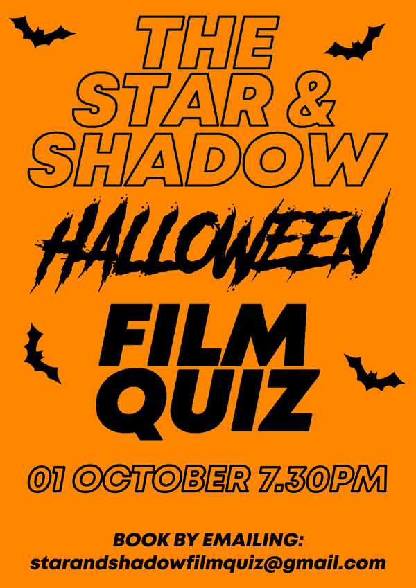 Picture for event The Star & Shadow Halloween Film Quiz!