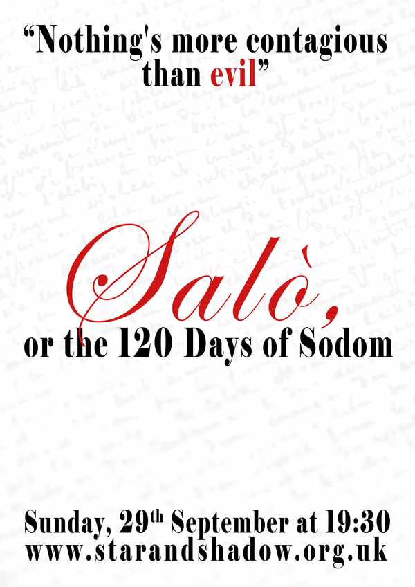 Picture for event Salò, or the 120 Days of Sodom