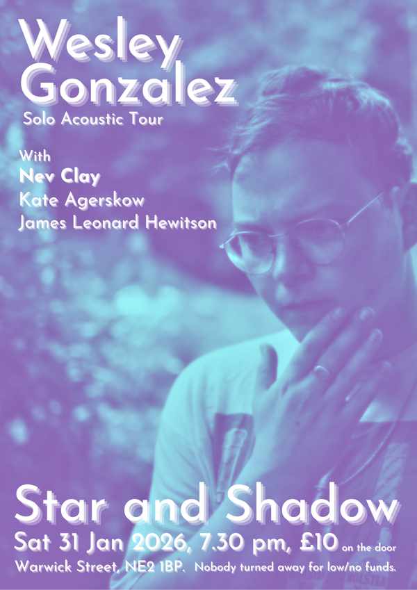 Picture for event Wesley Gonzalez with Nev Clay, Kate Agerskow, James Leonard Hewitson